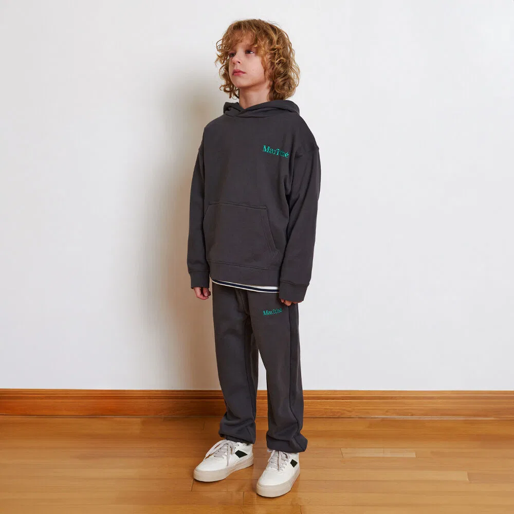 Детские спортивные брюки Enfant Marithe Logo цвета древесного угля от Marithé Kids