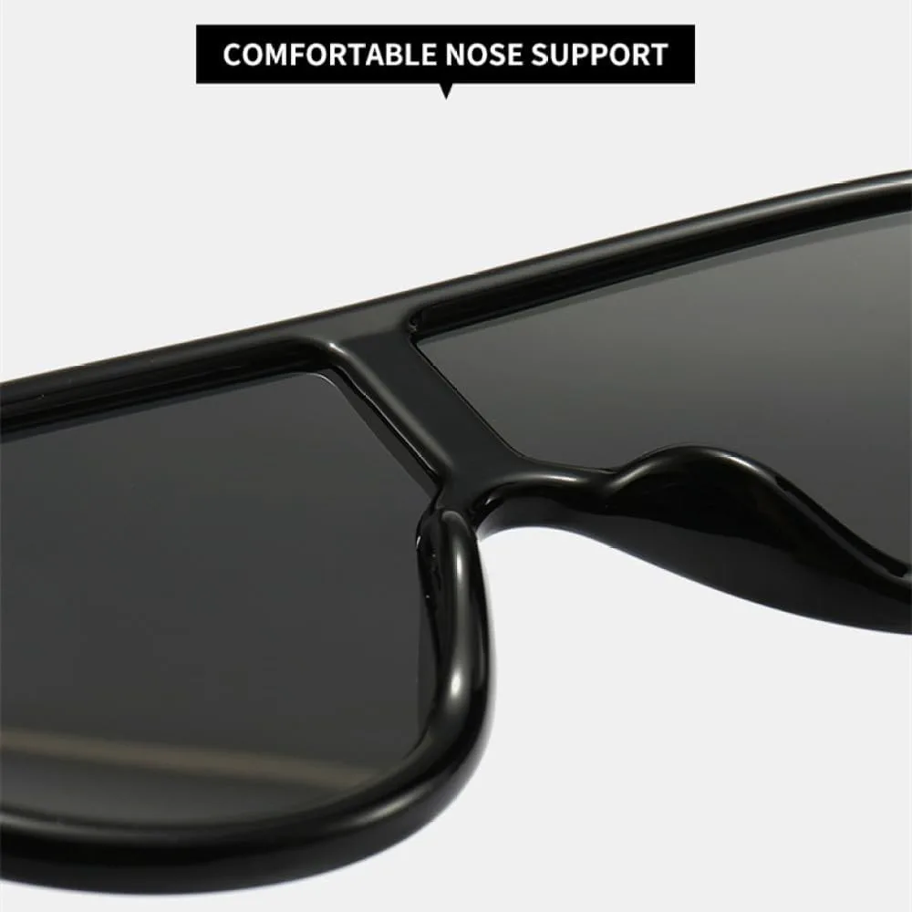 

Панк-солнцезащитные очки для женщин и мужчин в стиле хип-хоп, цельные солнцезащитные очки с защитой от УФ-излучения UV400, зеркальные очки LANGSER, White Orange