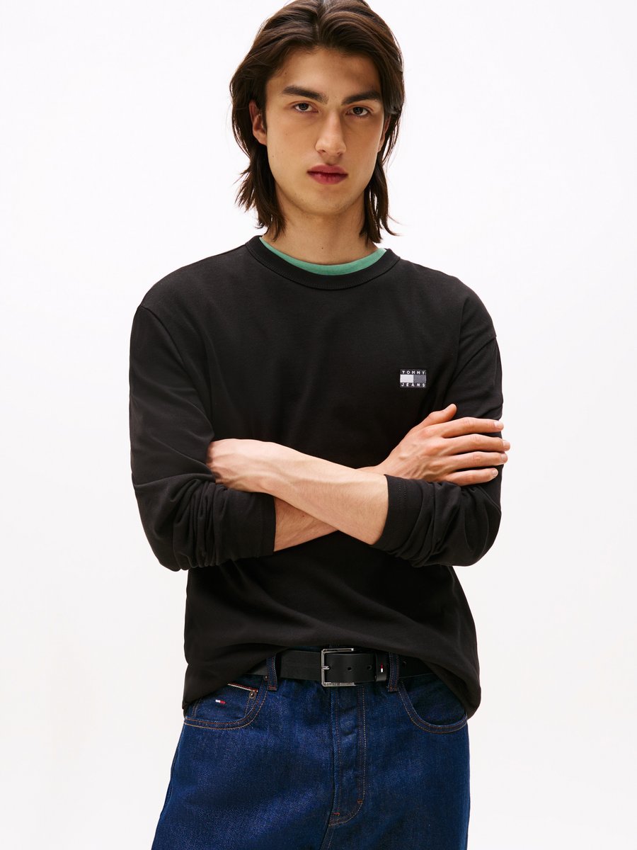 

Топ Tommy Jeans Long sleeved top, Black