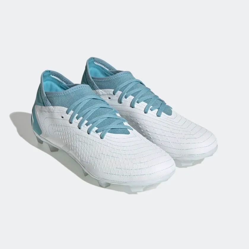 Футбольные бутсы Adidas Predator 18.4 FxG для мальчиков, белый/серый/синий — фото 2