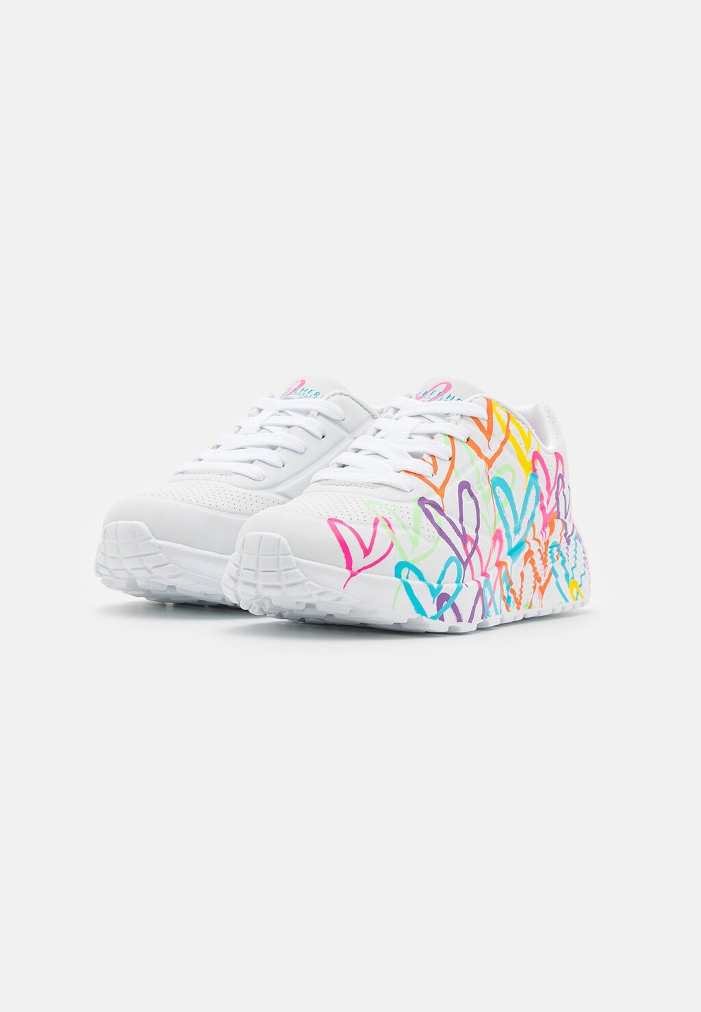 Полукеды Uno Lite Skechers, цвет white/neon multi-coloured — фото 2