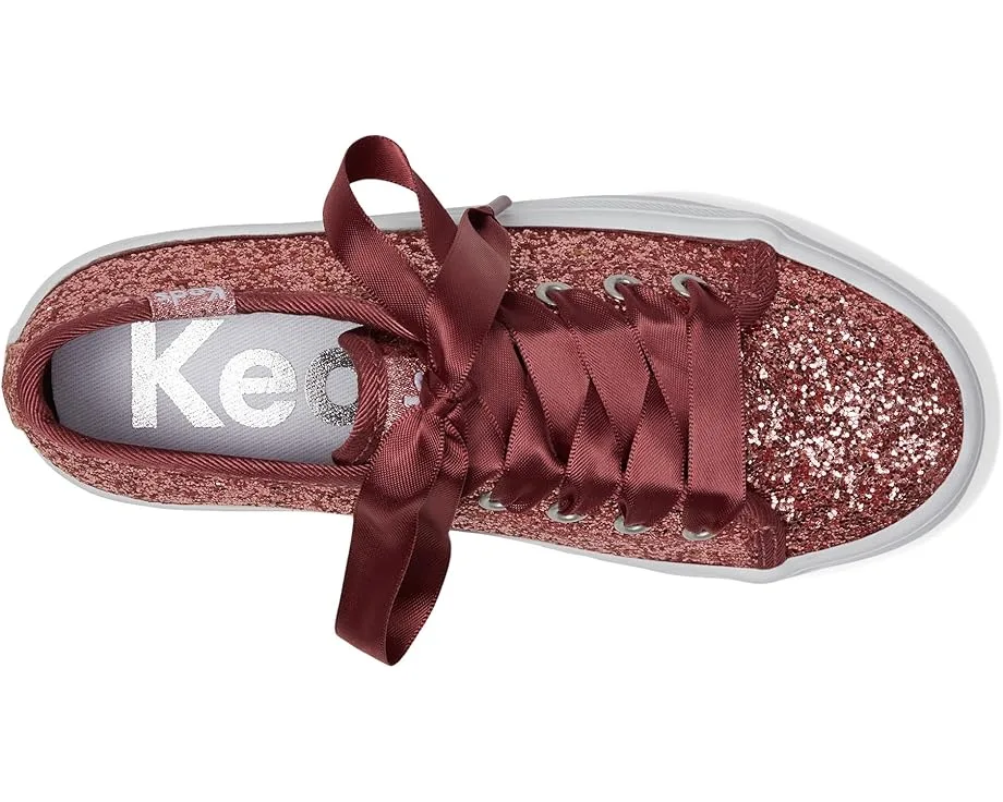 Кроссовки Keds Kids Triple UP Glitter Celebrations (Little Kid/Big Kid), Pink Glitter — фото 2