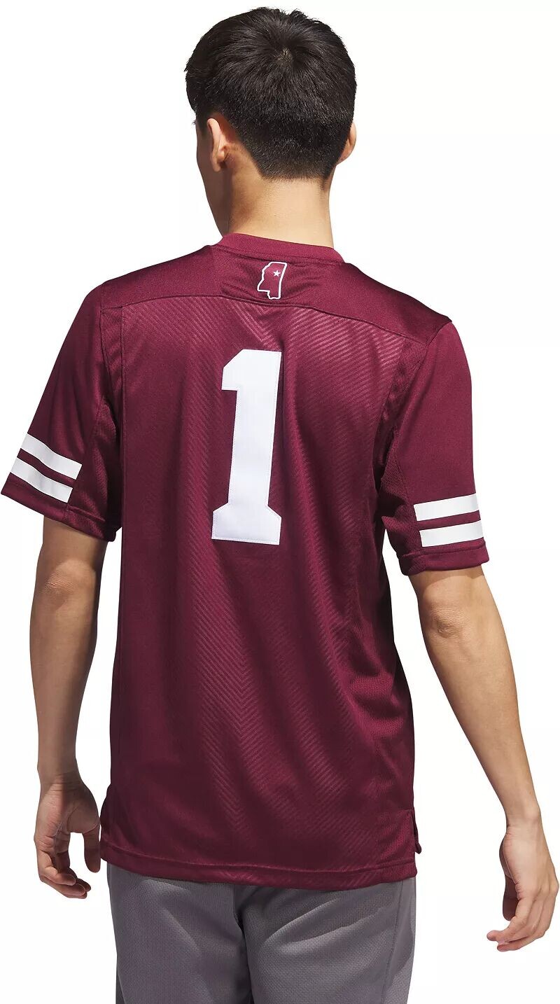 Мужская футбольная майка Adidas Mississippi State Bulldogs Maroon Premier Replica — фото 2