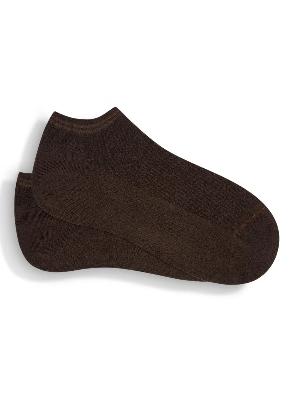 

Носки с отделкой в полоску Zegna, коричневый