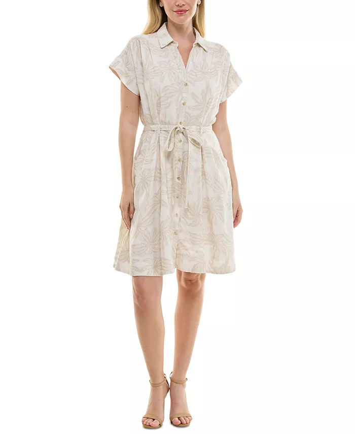 

Женское платье А-силуэта с короткими рукавами и поясом-кушаком Taylor