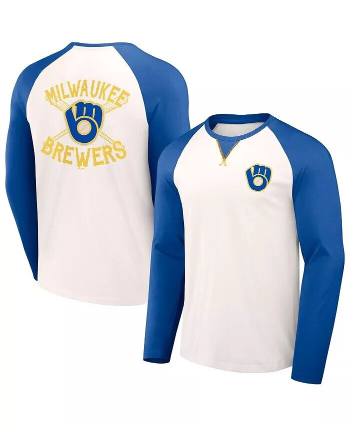 

Мужская коллекция Darius Rucker от White, футболка реглан цвета команды Milwaukee Brewers Royal Distressed Fanatics