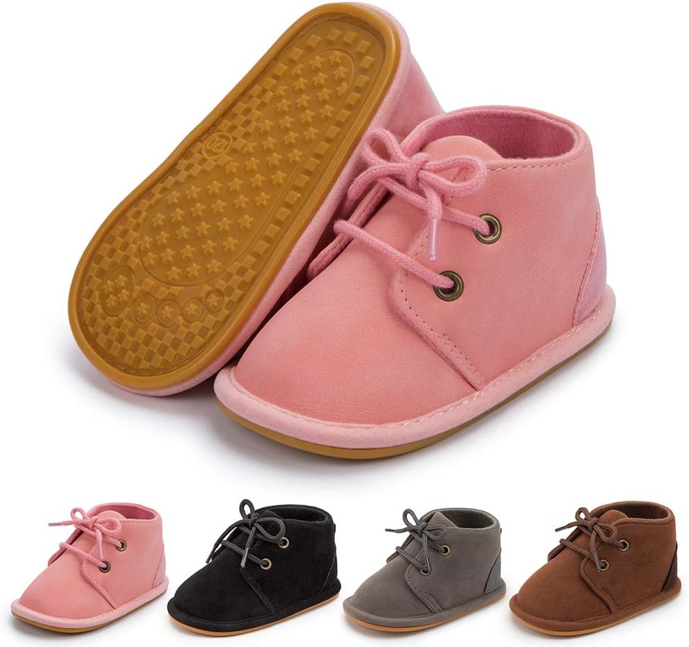 

Пинетки Meckior для новорожденных, универсальные для девочек и мальчиков, бархатные, с резиновой противоскользящей подошвой, утепленные флисом, теплые зимние ботиночки для малышей, первые шаги, A10/Pink With Common Lining