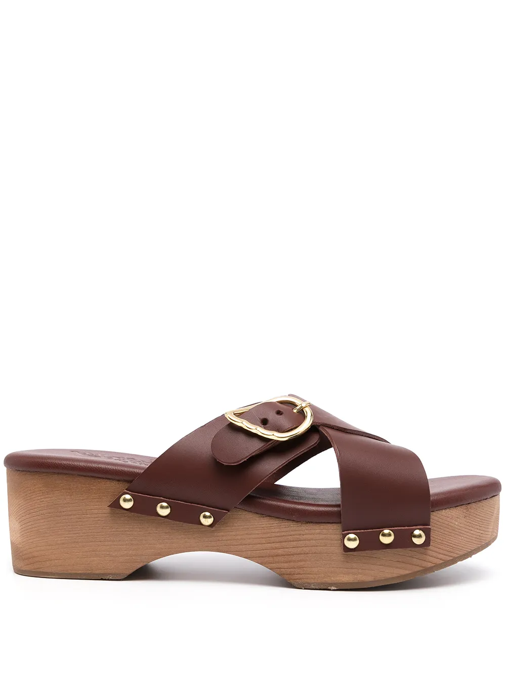 Клоги Marilisa с заклепками Ancient Greek Sandals, коричневый