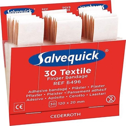 

Cederroth Salvequick 30 Текстильные бинты для пальцев Эластичные пластыри - сменный блок