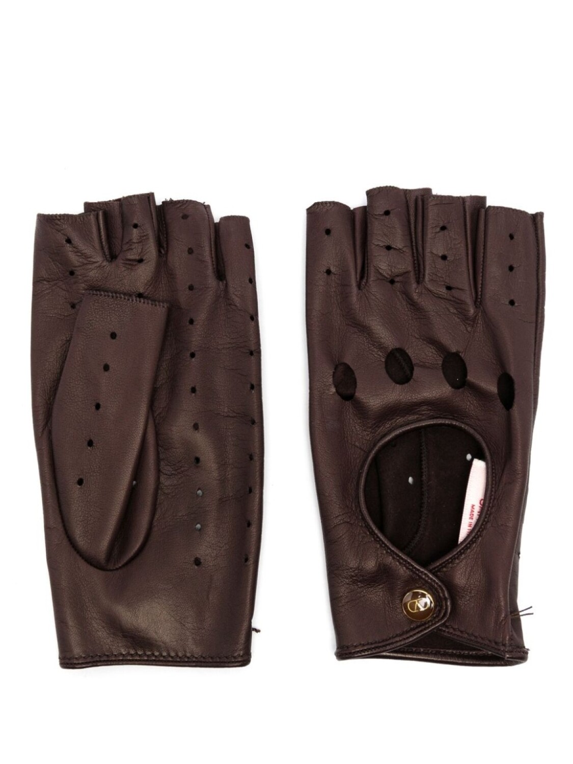 

Valentino Garavani перчатки-митенки с логотипом VLogo Signature, коричневый