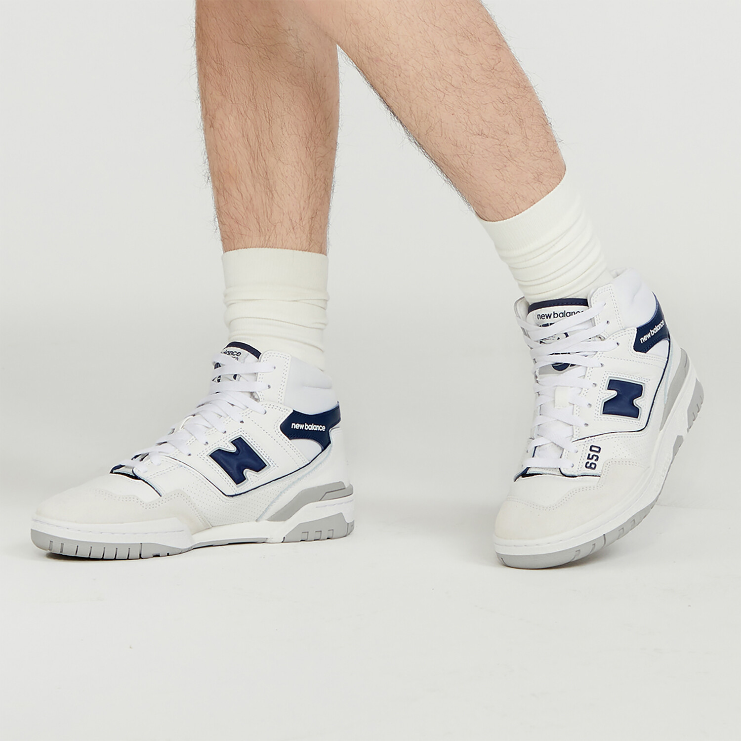 New Balance NB 650 Vintage Баскетбольные кроссовки унисекс, Белый/Синий — фото 2