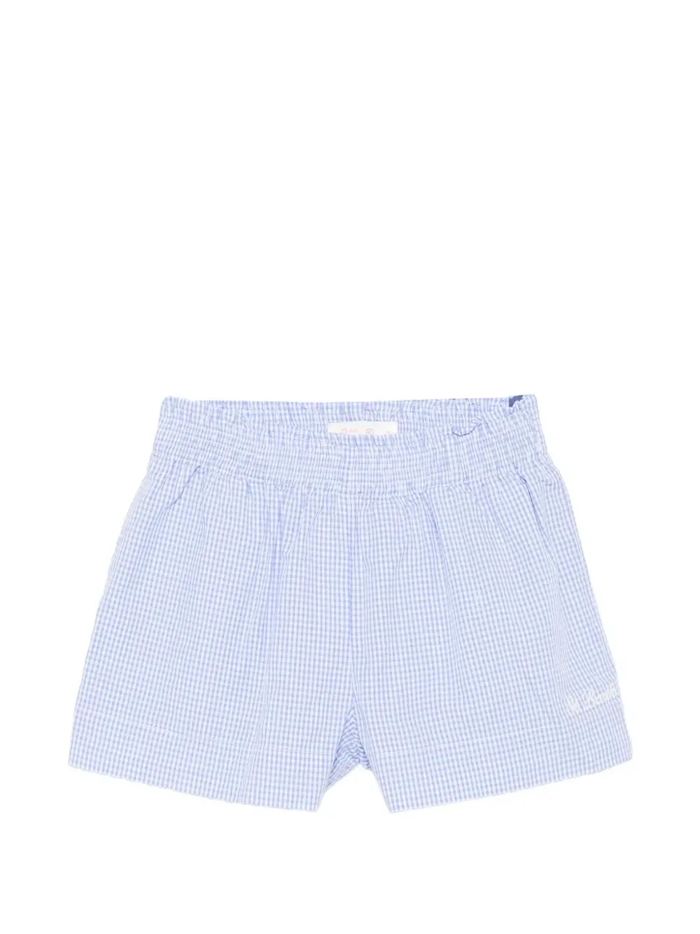 Шорты в клетку виши Meave MC2 Saint Barth Kids, синий