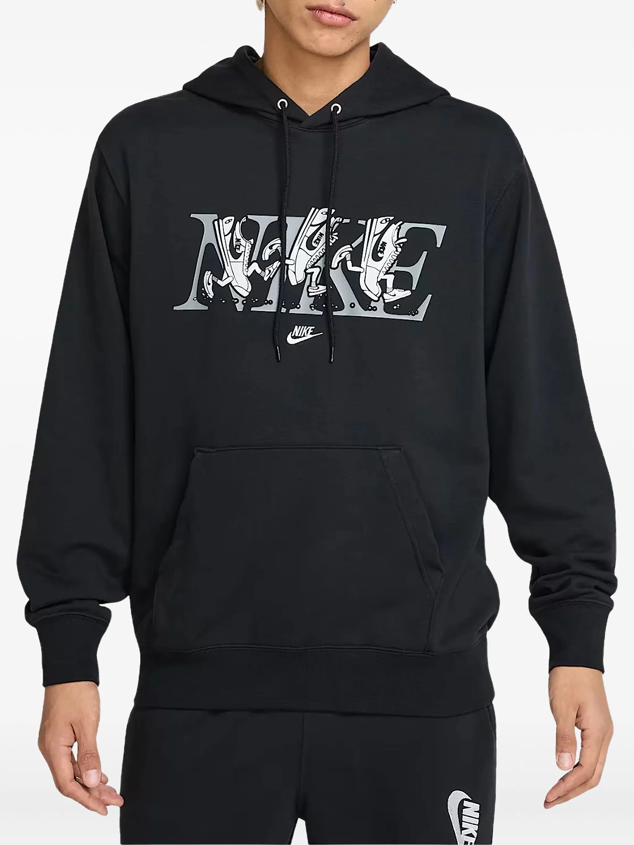 

Худи с графичным принтом Nike, черный