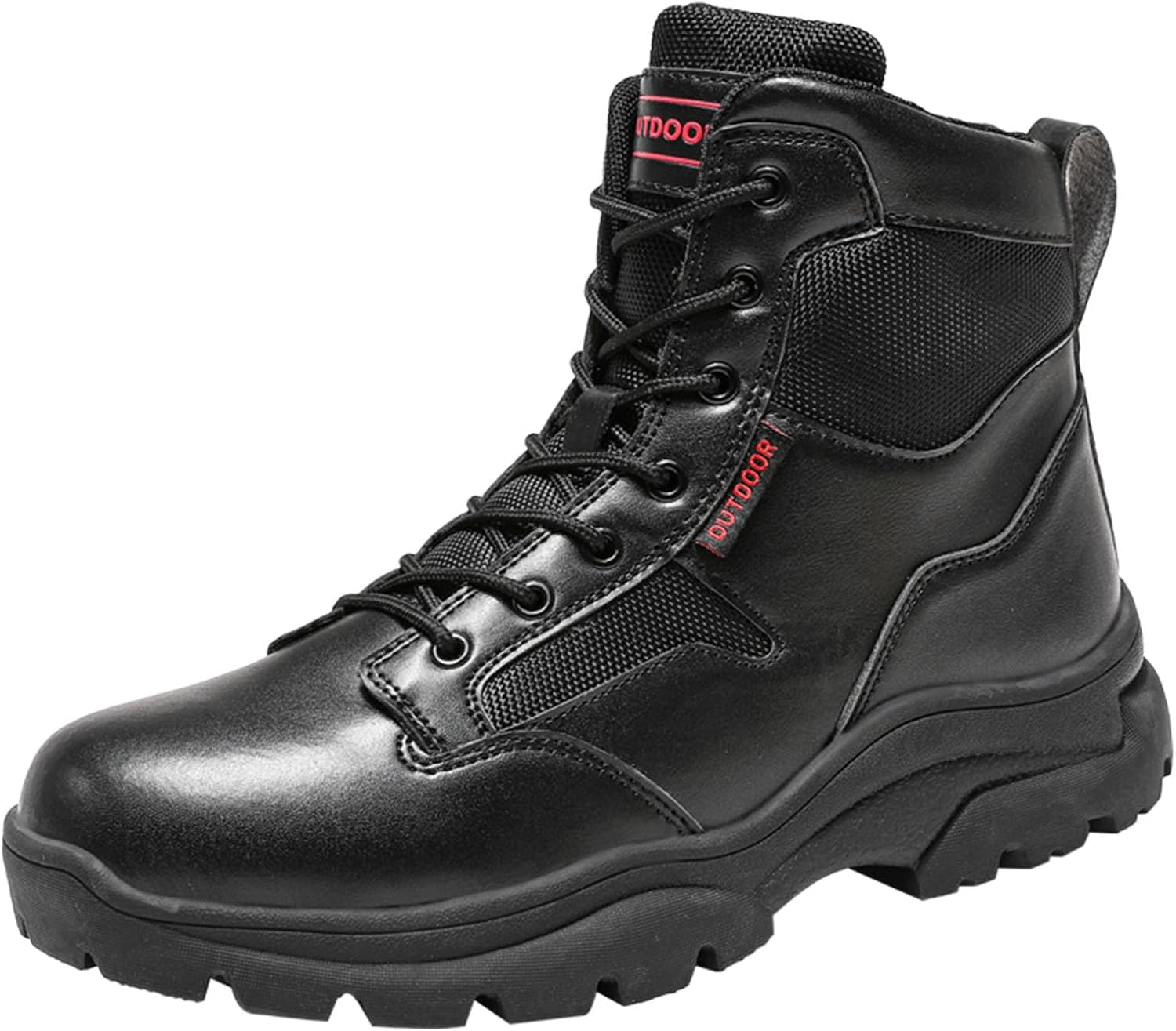 

Мужские тактические ботинки Zivopah 15 см, легкие походные кожаные мотоциклетные боевые ботинки, черный