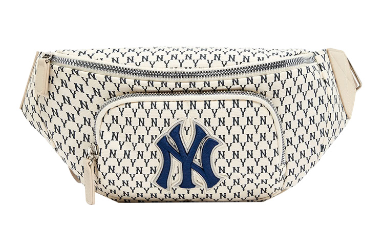 

MLB Монограмма Коллекция Полиэстер Поясная Сумка Кроссбоди Классическая Унисекс Слоновая Кость Белый