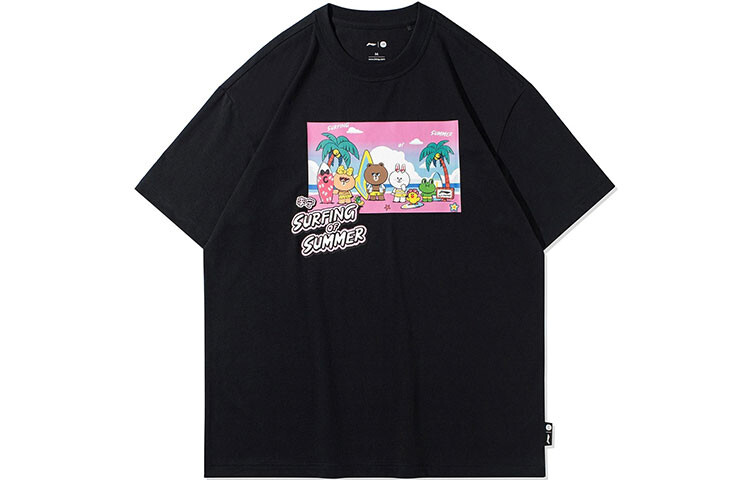 

Футболка Line Friends X Sports Fashion Collection унисекс, черная Lining, черный