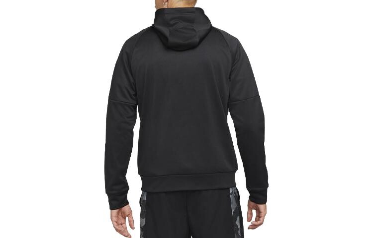 Толстовка Nike Therma-FIT Full-Zip Fitness, черный/белый — фото 2
