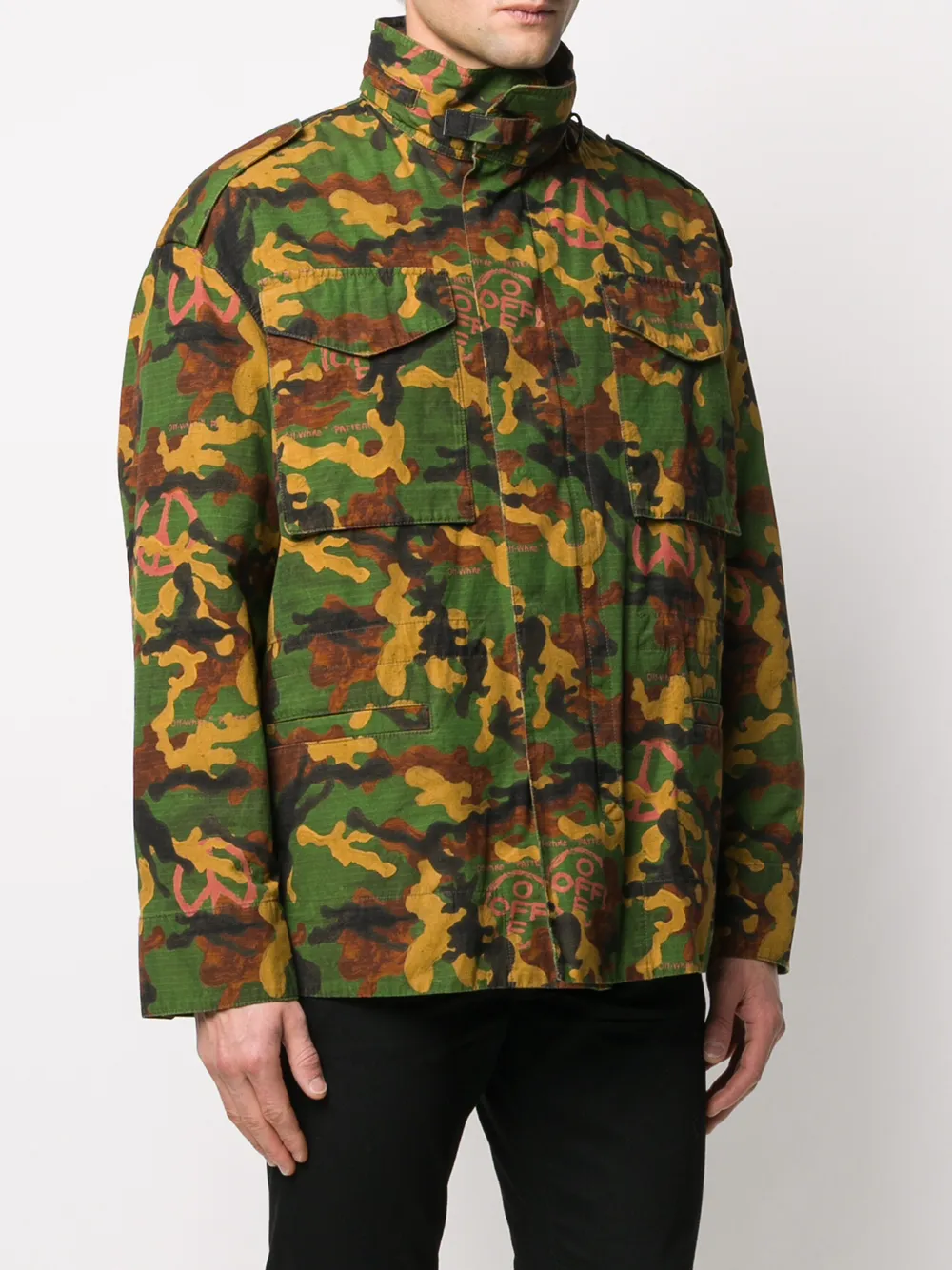 Пуховик с камуфляжным принтом Off-White, разноцветный — фото 3