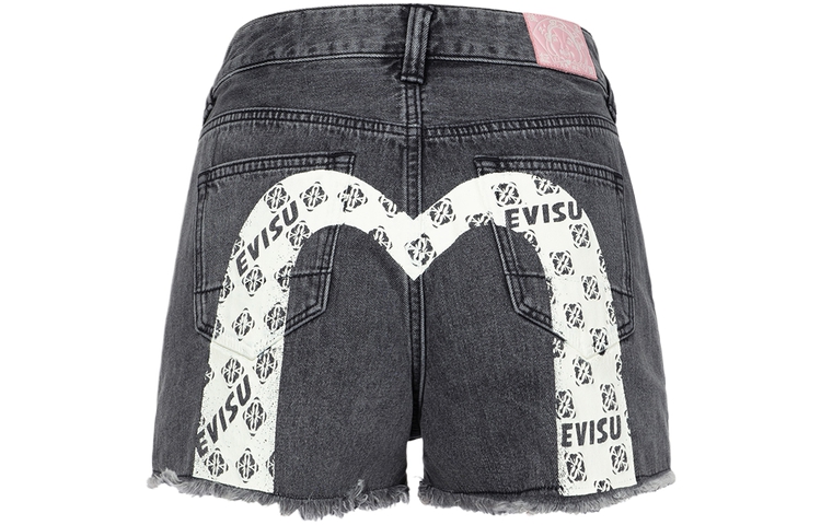 

EVISU Джинсовые шорты женские, деним, черные