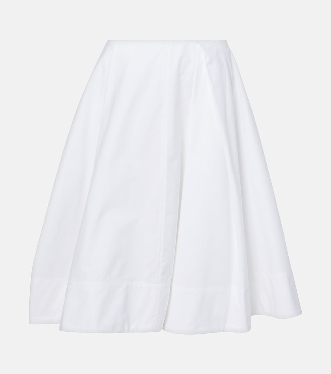 

Юбка миди из хлопкового поплина Salon Jacquemus, белый