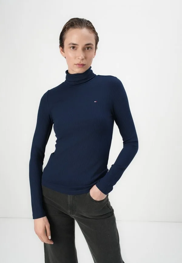 Облегающая блузка с длинными рукавами Tommy Hilfiger, Dark Night Navy — фото 4