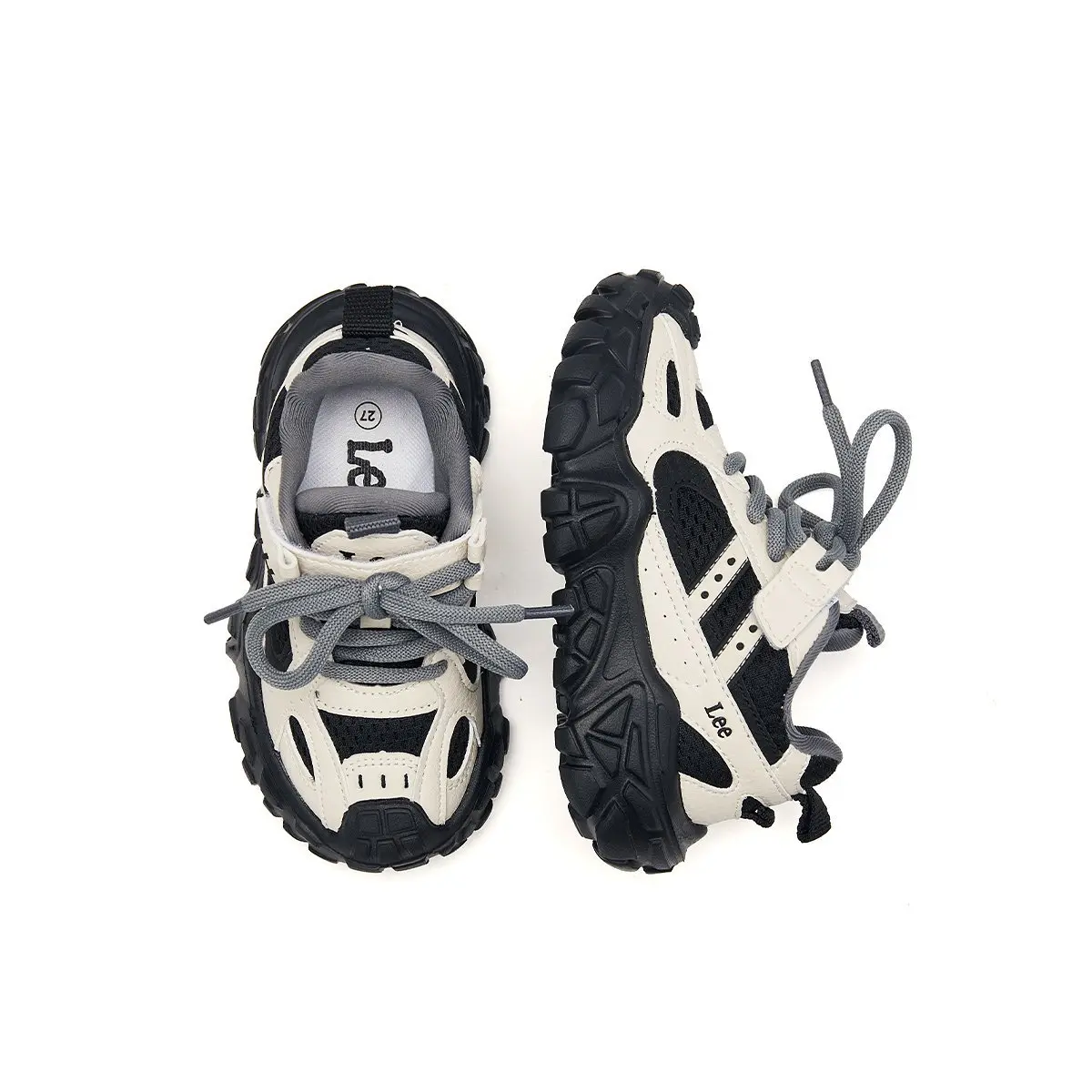 Массивные кроссовки Abrasion Resistant, Breathable, Slip Resistant, Anti Kick Low top детские для скейтбординга Lee, черный — фото 4