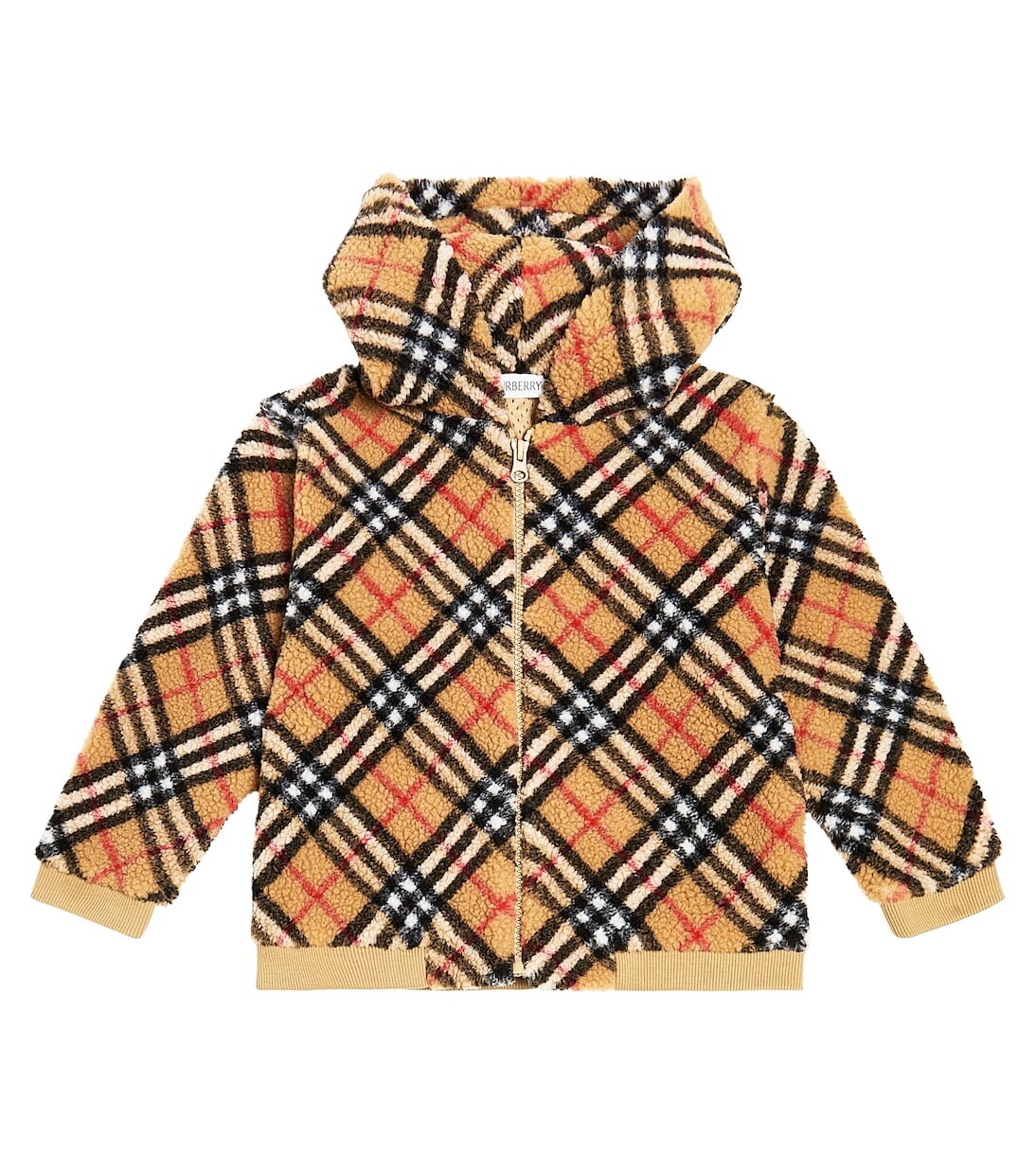 

Флисовое худи в клетку burberry Burberry Kids, мультиколор