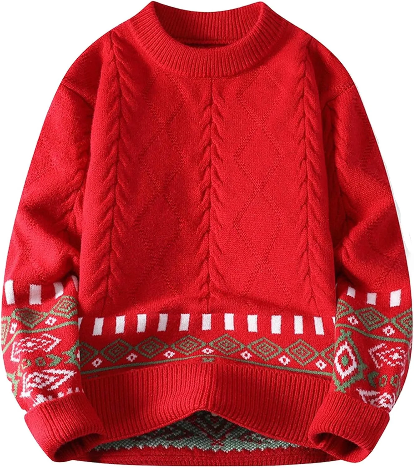 

Свитер мужской Vintage Ethnic Pattern, уютный кабельный вяз Cambkatl