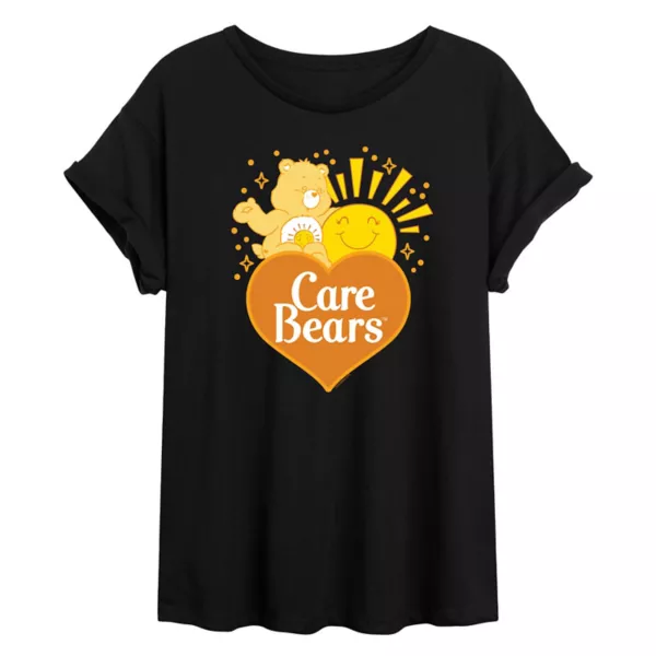 

Футболка большого размера с логотипом Funshine от Juniors Care Bears Licensed Character, черный