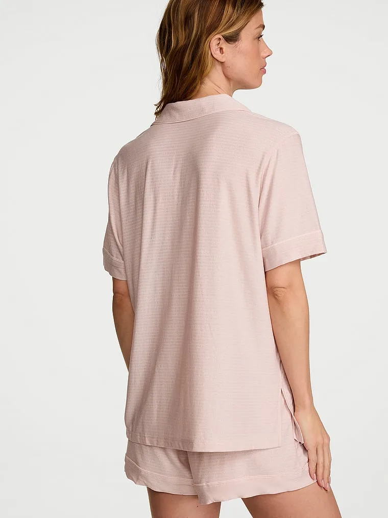 Комплект короткой пижамы из мягкого модала Victoria'S Secret, Prints & Solids Sheer Blush Shimmer Stripes — фото 2