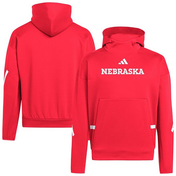 Мужской красный свитшот Nebraska Huskers ZNE Adidas — фото 2