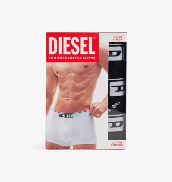 

Комплект из трех трусов-боксеров из эластичного хлопка с фирменным поясом Diesel, цвет e3784