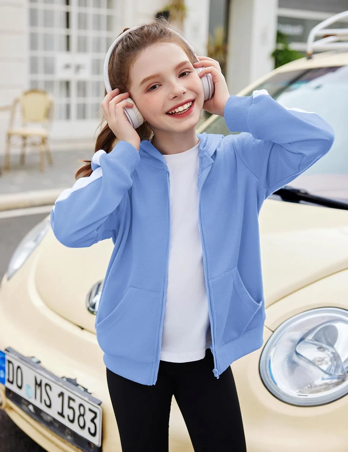 Детский спортивный костюм с молнией Zaclotre, 2 предмета, Light Blue — фото 4