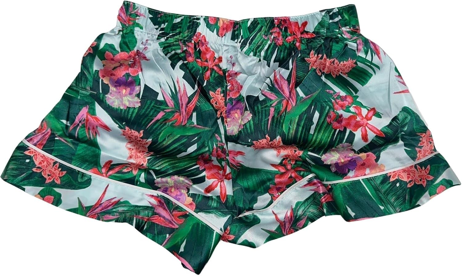 Victoria's Secret пижамные шорты из сатина для сна Tropical Multicolor New — фото 2