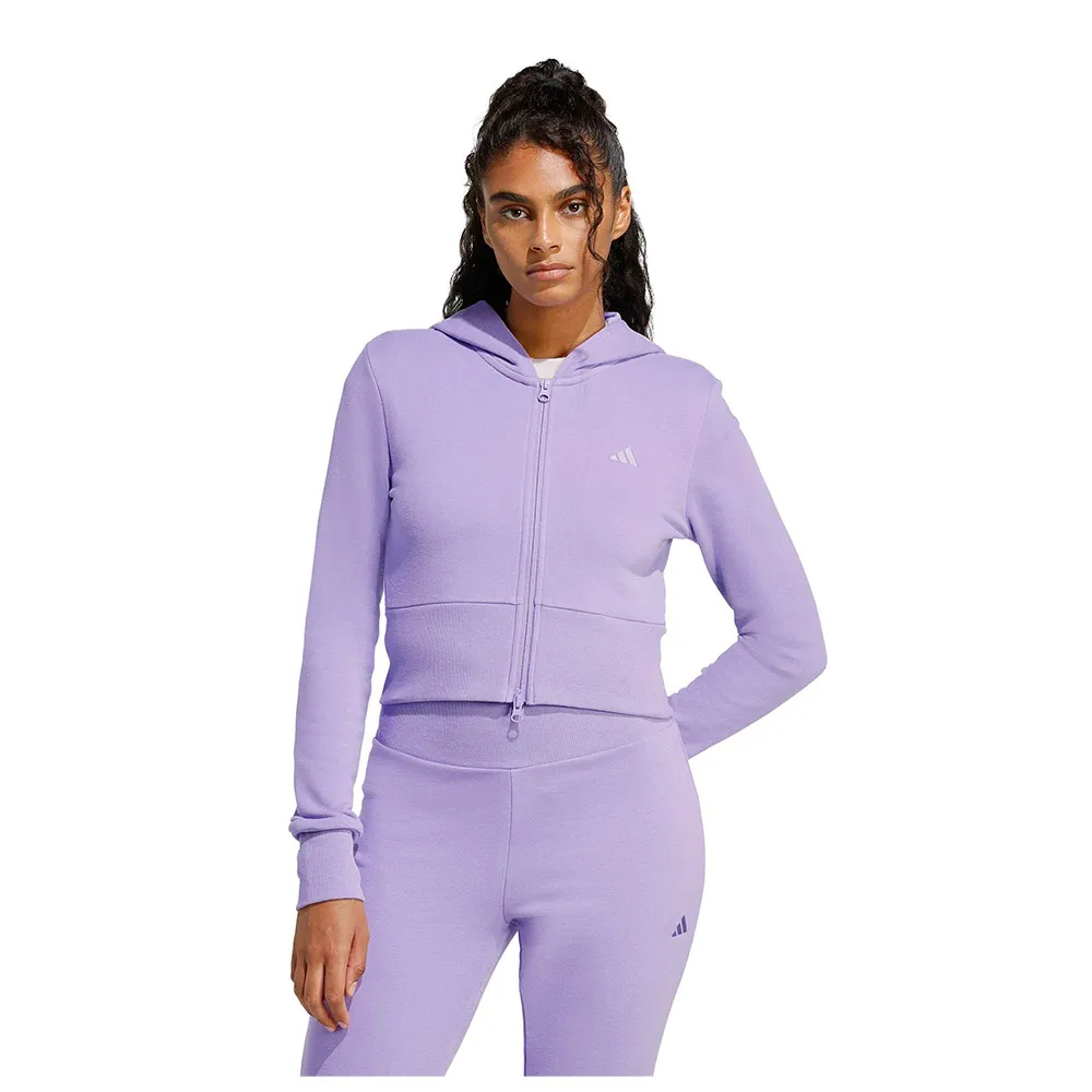 

Толстовка adidas Seasonal Essentials из французского махрового трикотажа на молнии, фиолетовый