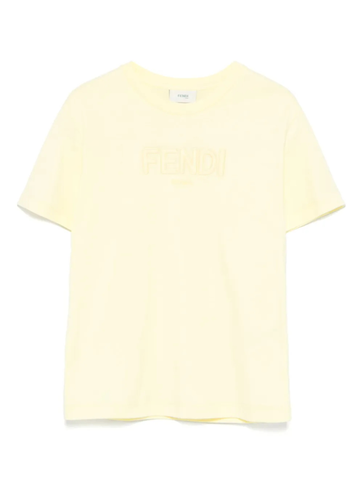 

Футболка с вышитым логотипом Fendi Kids, желтый