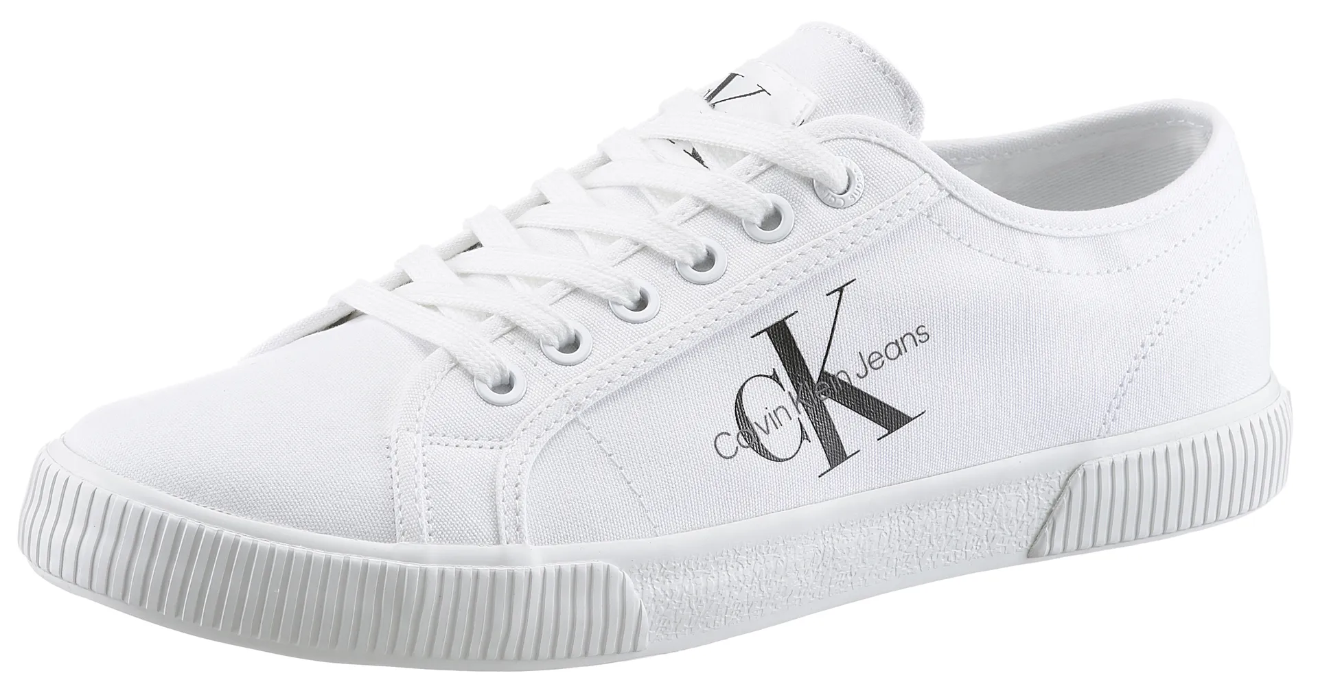 

Кроссовки Calvin Klein Jeans "SEMOKE 2D *I", классического вида, повседневная обувь, полуботинки, туфли на шнуровке, белый