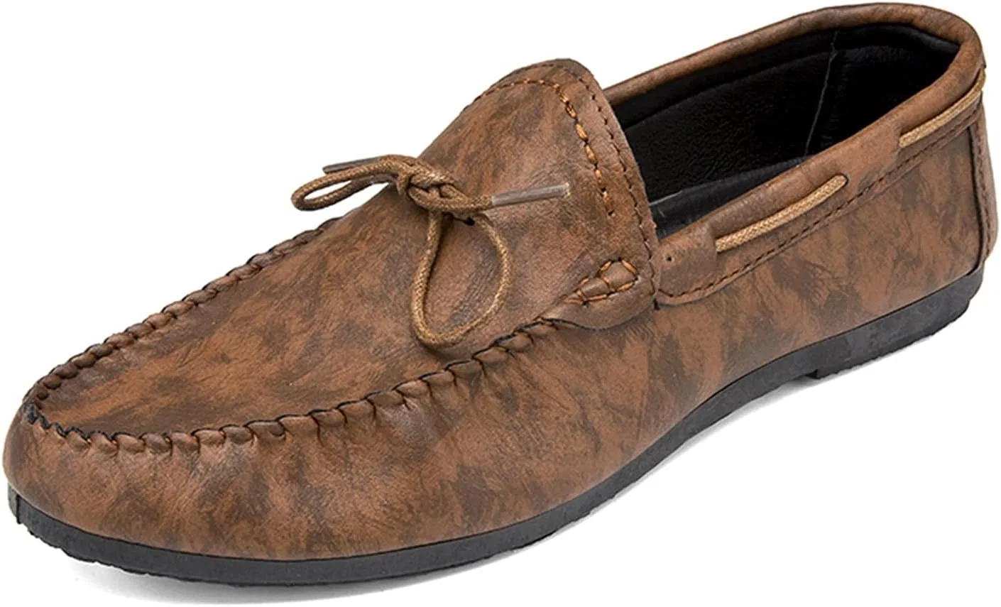 Лоферы мужские с прошивкой, без бренда, модель Deck Shoes, коричневый PUGHGAETZF