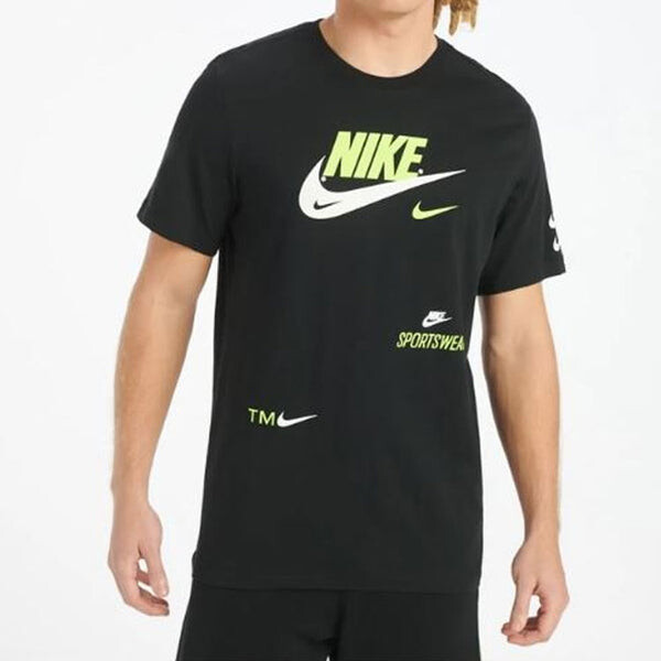 Футболка swoosh round neck short sleeve black Nike, черный — фото 4
