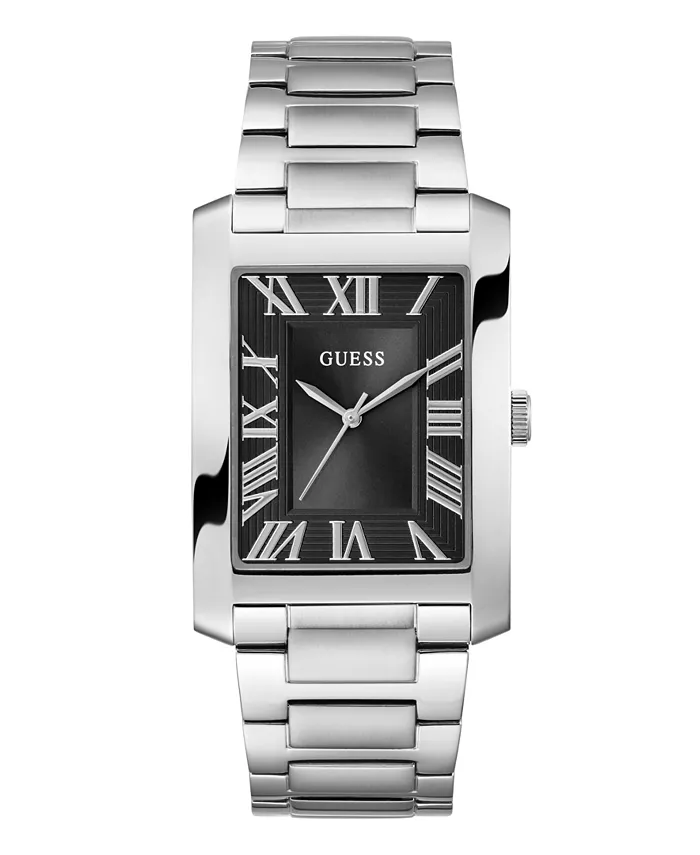 

Мужские аналоговые часы со стальным серебристым корпусом, 34 мм GUESS