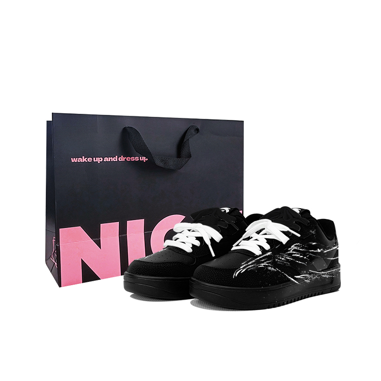 

Мужские расслабленные нескользящие износостойкие низкие кроссовки для скейтбординга ANTA, черный