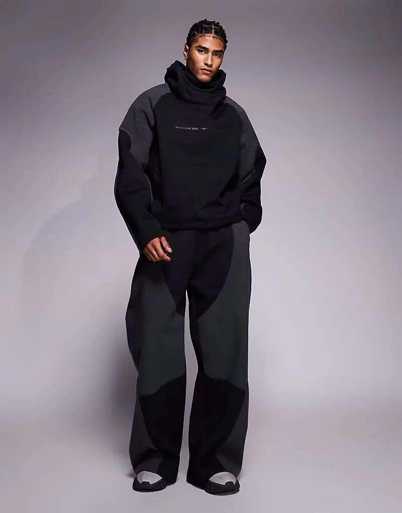 Спортивные брюки Nike Tech Boreas с открытым низом, черно-серые — фото 2
