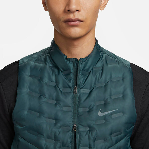 Жилеты therma fit adv repel down жилет для бега Nike, зеленый — фото 3
