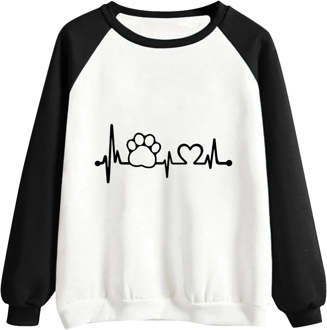 Блуза женская с цветным принтом Casual Fashion Sweatshirt Top, черный — фото 3