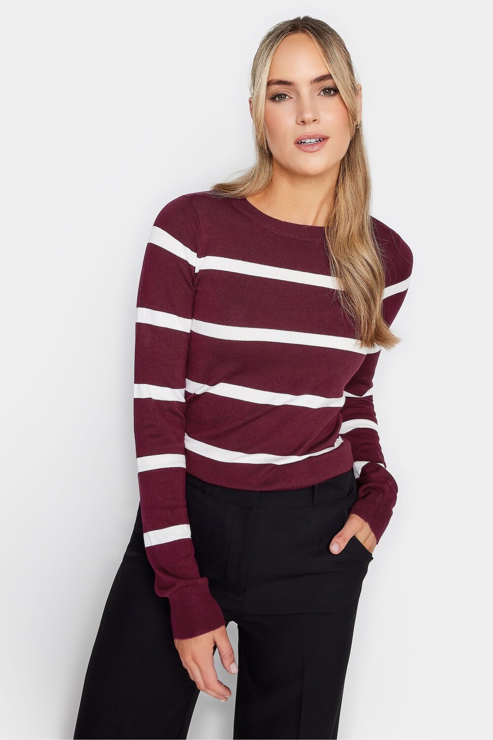 

Полосатый свитер Long Tall Sally, красный