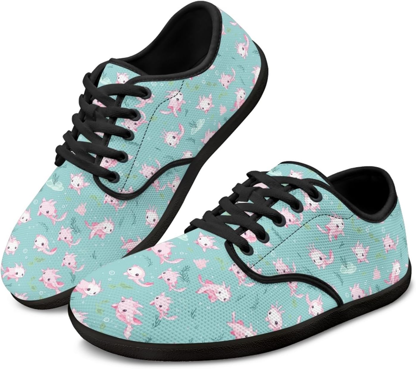 

Мужские кроссовки HUIACONG для босоногих мужчин и женщин, кроссовки с нулевым перепадом высоты подошвы, Cute Axolotl