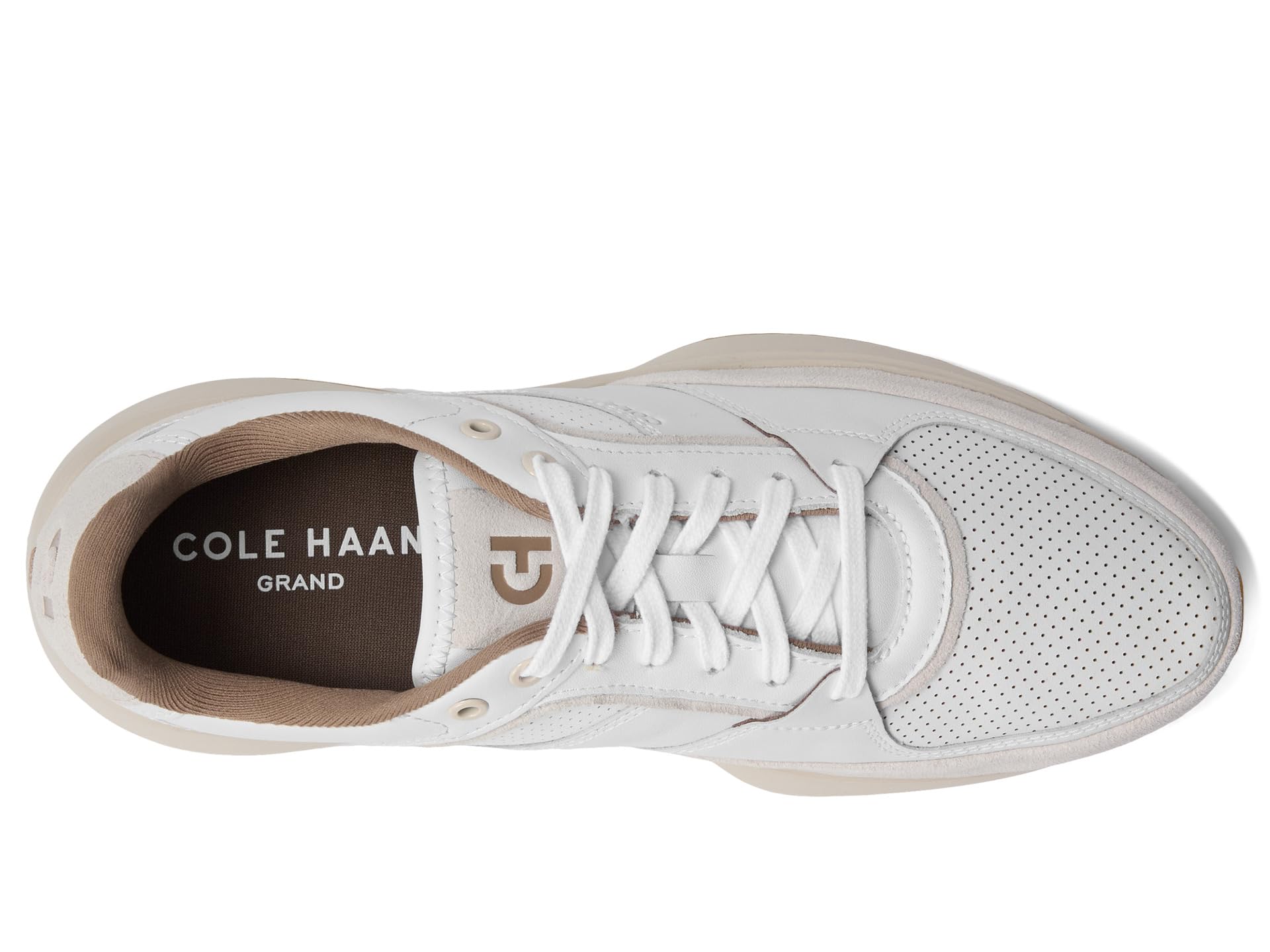 Туфли Cole Haan Grand Crosscourt Downtown Sneakers, цвет Optic White/Silver Lining/Ivory — фото 2