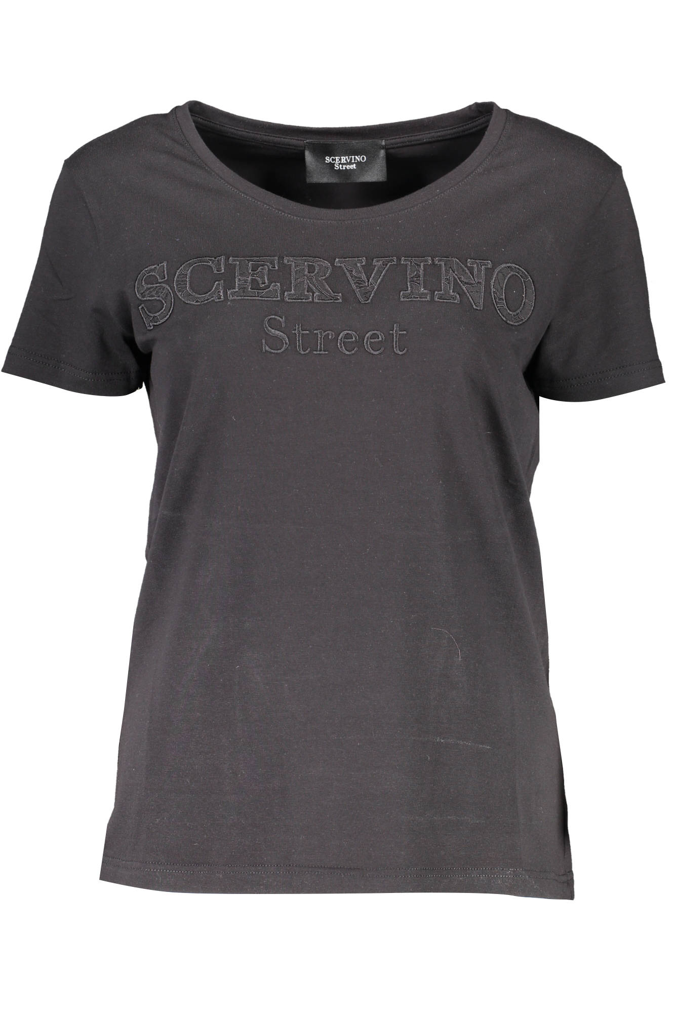 

Футболка женская Scervino Street хлопковая с вышитым логотипом, черный
