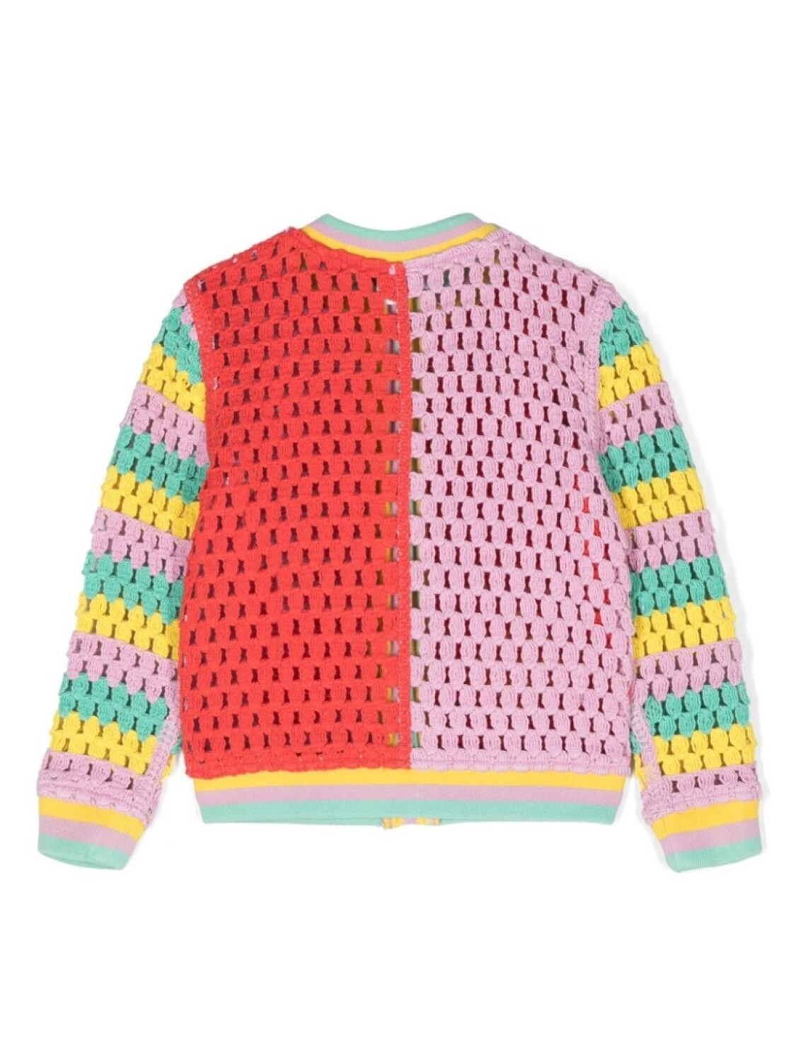 Stella McCartney Kids кардиган в стиле колор-блок, розовый — фото 2