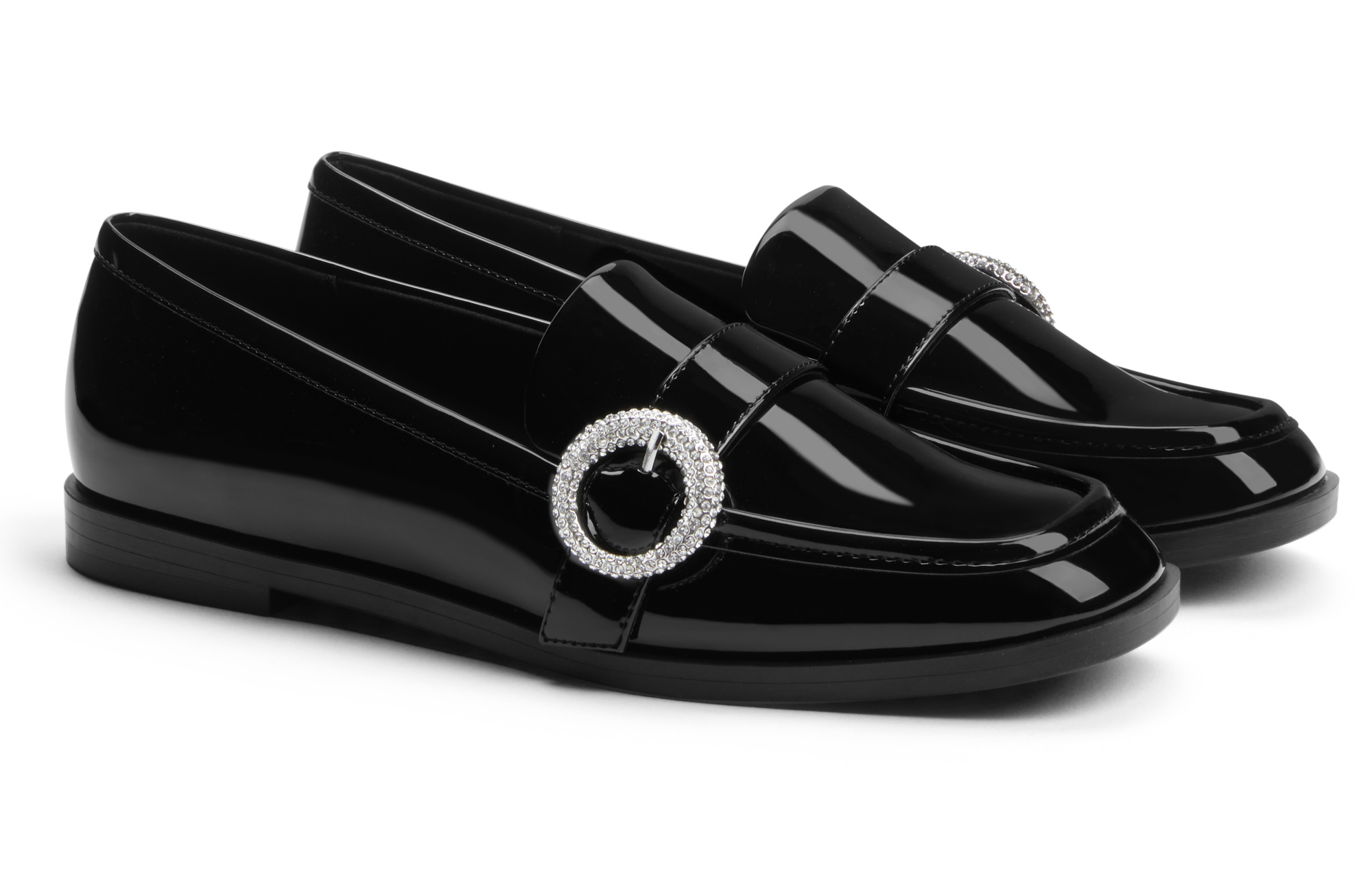 Лоферы 1,6 см CHARLES&KEITH, Чёрные Текстурированные — фото 4